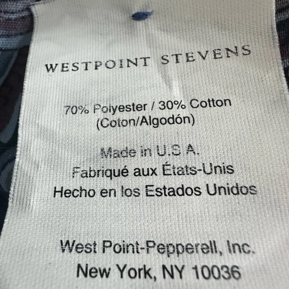 Vtg Westpoint JP Steven’s King Comforter Shams Skirt 2  Valance Paisley Blue USA